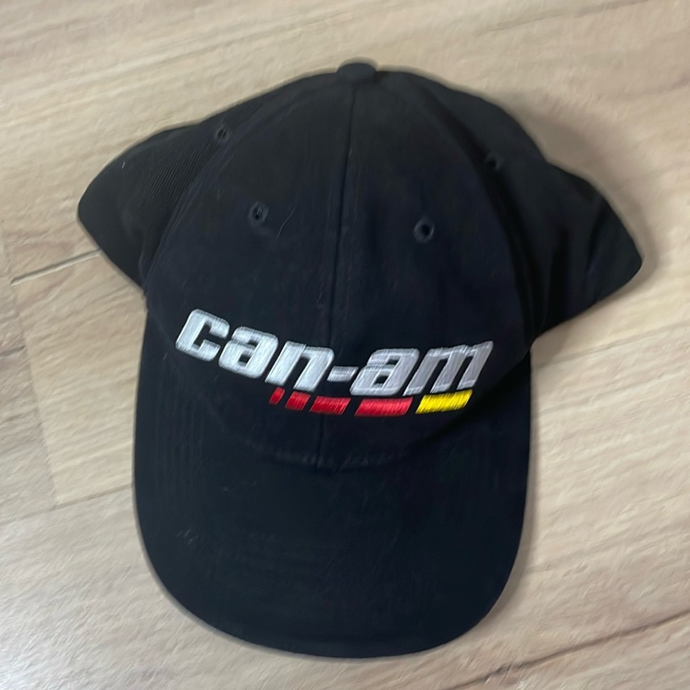 Can-Am‎ BRP Black Strapback Adjustable Hat. Good used condition!